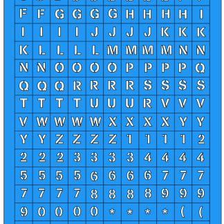 Letters & Numbers - 7mm 1