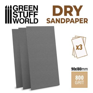 Dry Sandpaper - 180x90mm - 800 grit 1