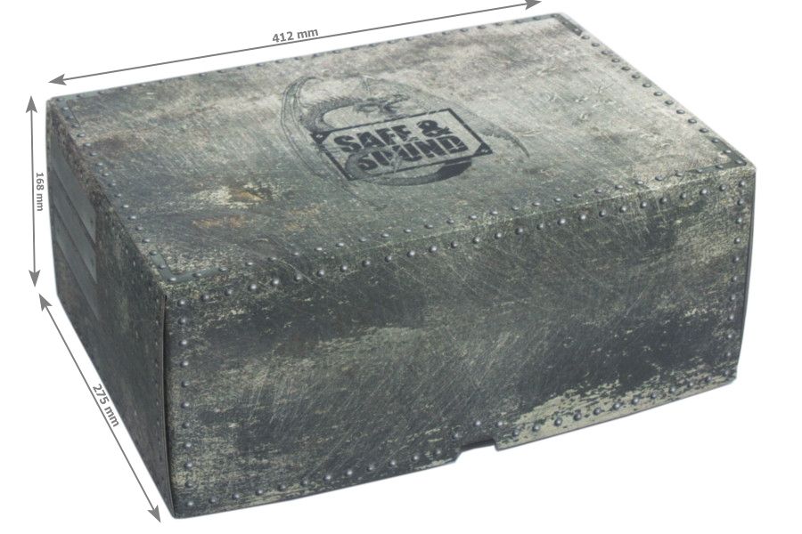 Combi BOX with 100mm deep raster foam tray and foam tray for 55 small miniatures on 25mm bases 3