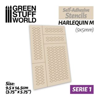 Self-adhesive stencils - Harlequin M - 9x5mm 1