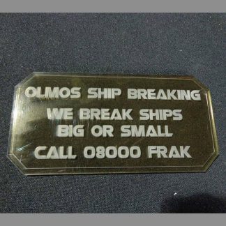 Sign G (Olmos Ship Breaking) with stand 1