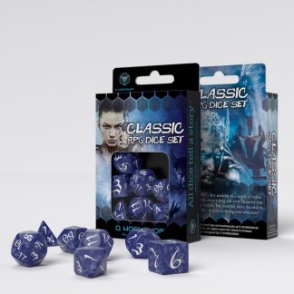 Classic RPG Cobalt & white Dice Set (7) 1