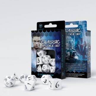 Classic RPG White & black Dice Set (7) 1