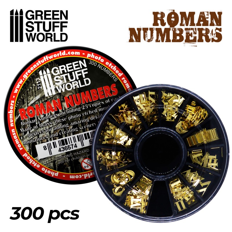 Etched Brass Roman Numbers & Symbols 2