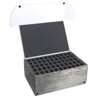 Combi box with 68mm deep raster foam tray and for 110 small minis on 25mm bases 1