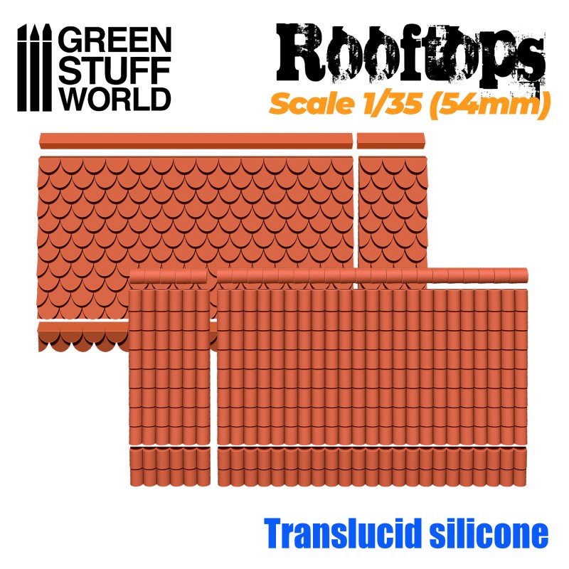 Silicone Molds - Rooftops 1/35 (54mm) 1