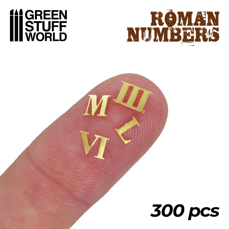 Etched Brass Roman Numbers & Symbols 3