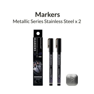 Metallic Series Markers - Stainless Steel (2) 1