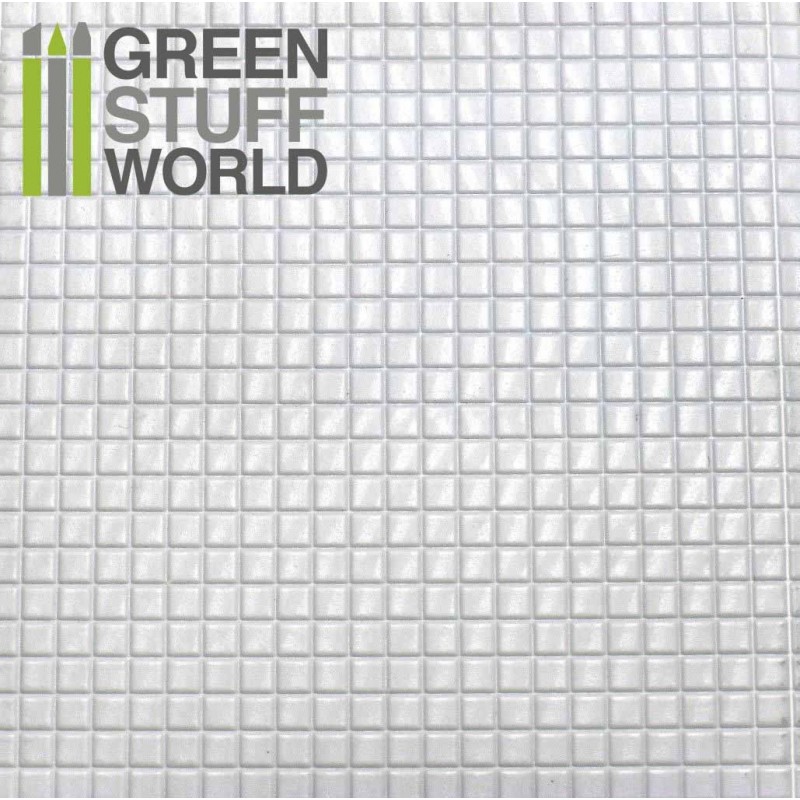 ABS Plasticard - MEDIUM SQUARES Textured Sheet - A4 1