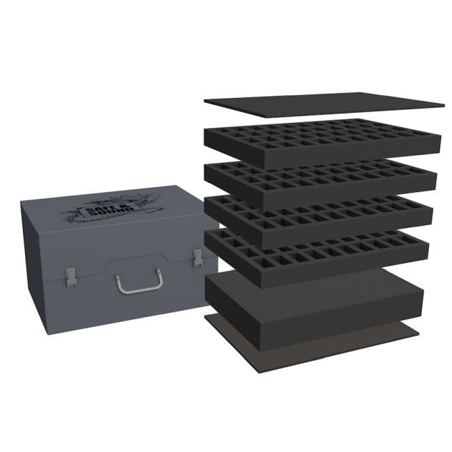 Army Pack for 160 minis on 25mm bases and 72mm deep raster foam tray 1