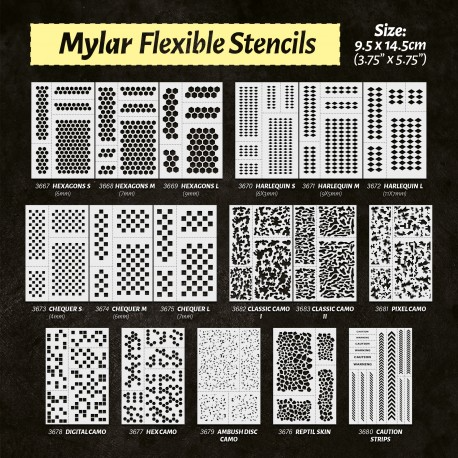 Flexible Stencils - Classic Camo 1 (15mm Approx) 2
