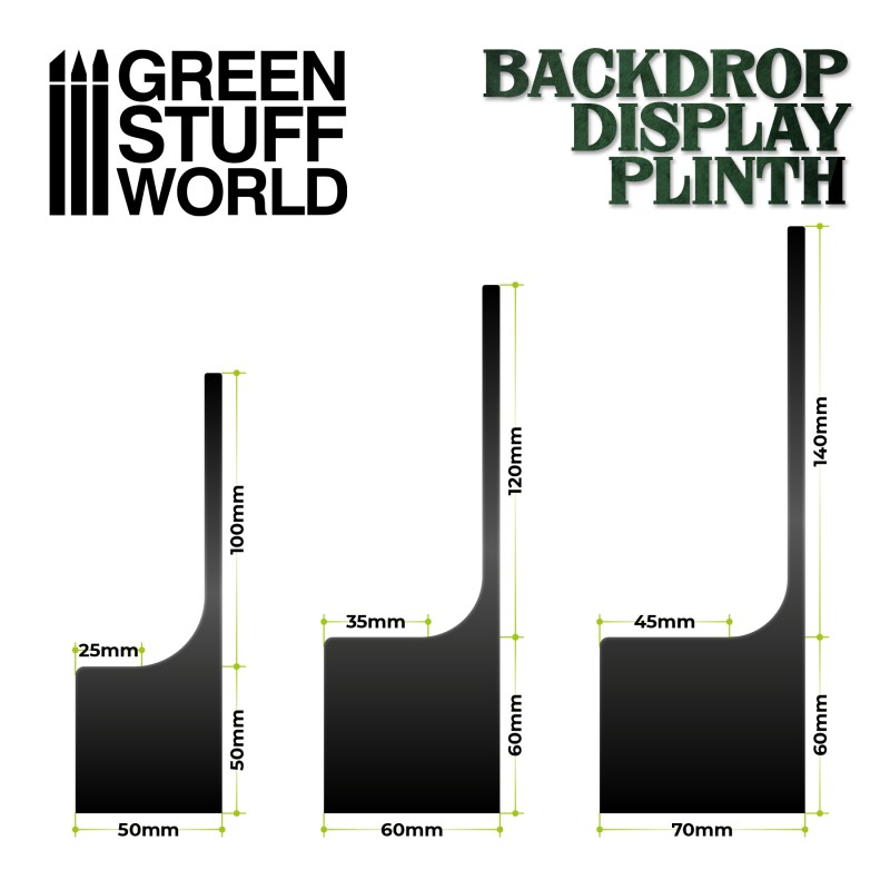 Backdrop Display Plinth 5x5x5cm Black 3