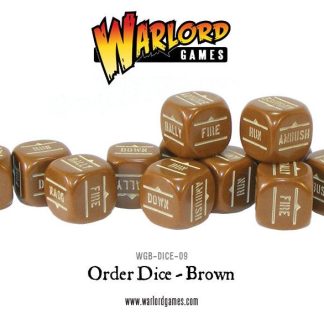 Bolt Action Orders Dice - Brown (12) 1