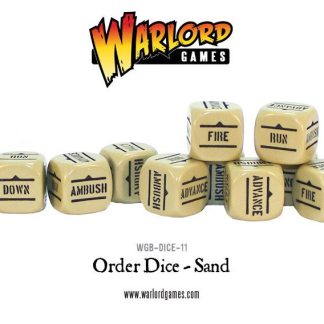 Bolt Action Orders Dice - Sand (12) 1