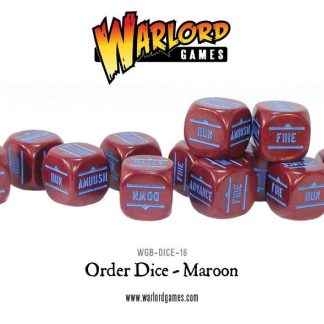 Bolt Action Orders Dice - Maroon (12) 1