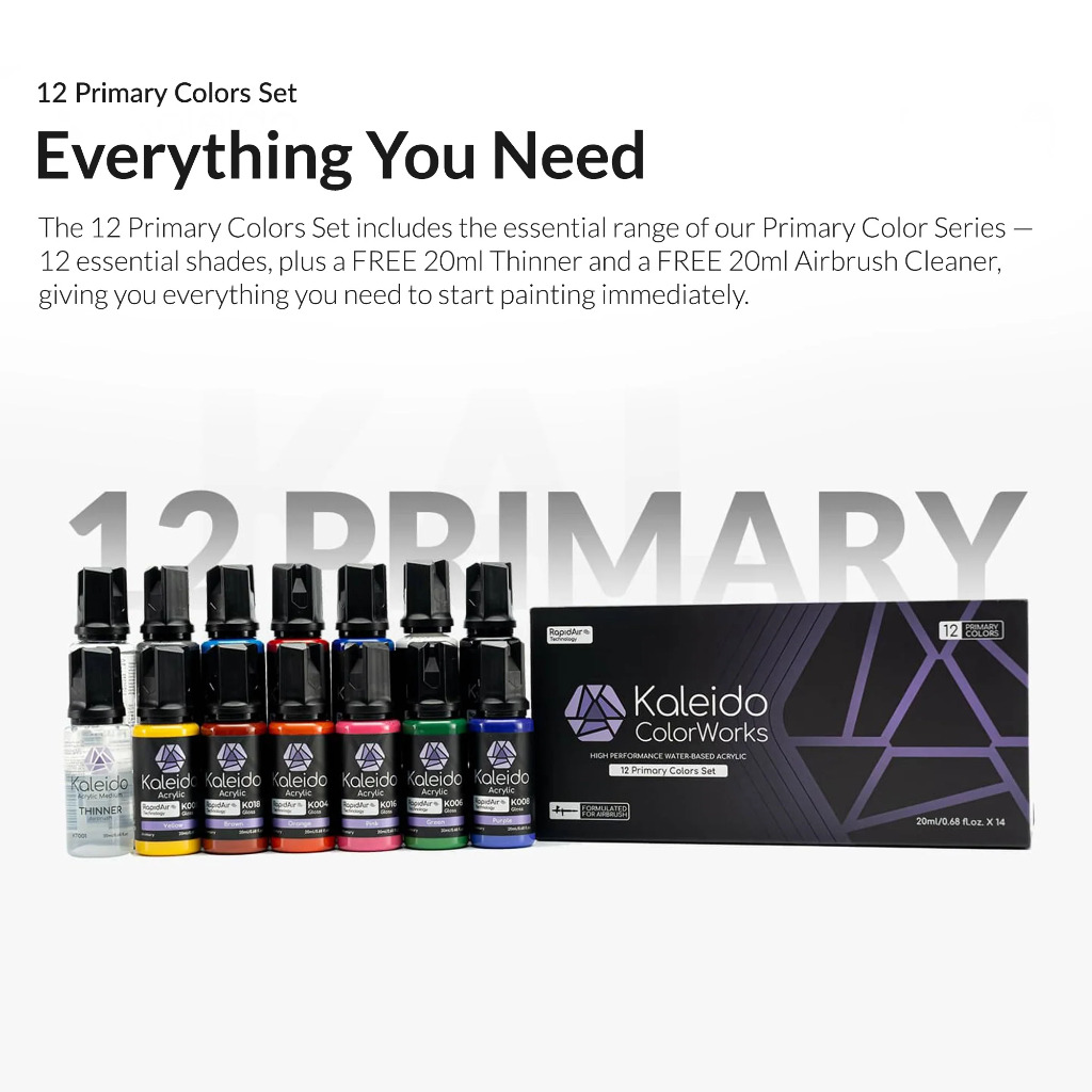 Kaleido Colorworks - 12 Primary Colors Set 2