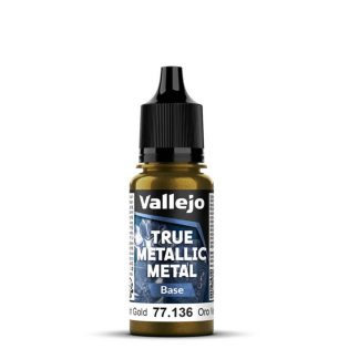 Vallejo True Metallic Metal: Greenish Gold - Base - 18ml 1