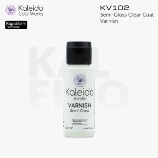 Kaleido Colorworks - Clear Coat Semi Gloss Varnish 60ml Pack of 6 1