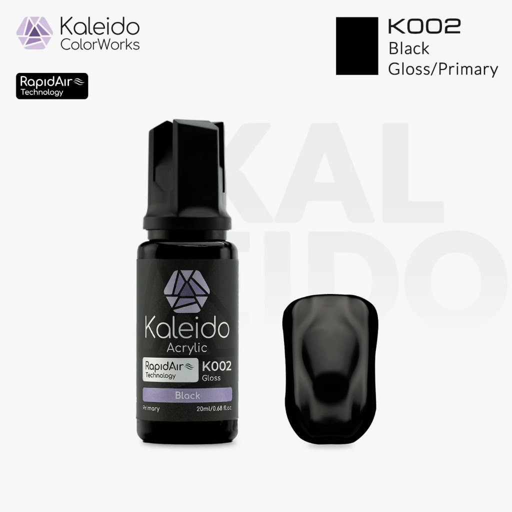 Kaleido Colorworks - Black 20ml Pack of 6 1