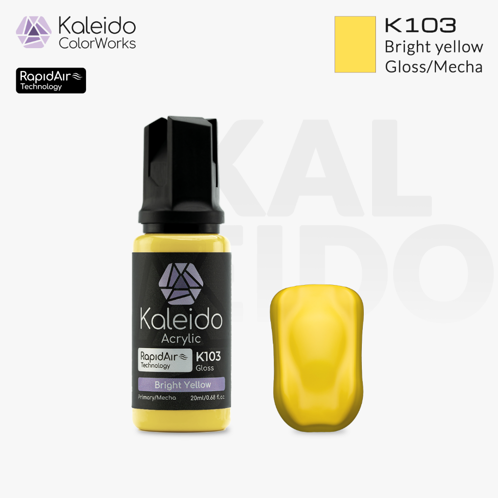 Kaleido Colorworks - Bright Yellow 20ml Pack of 6 1