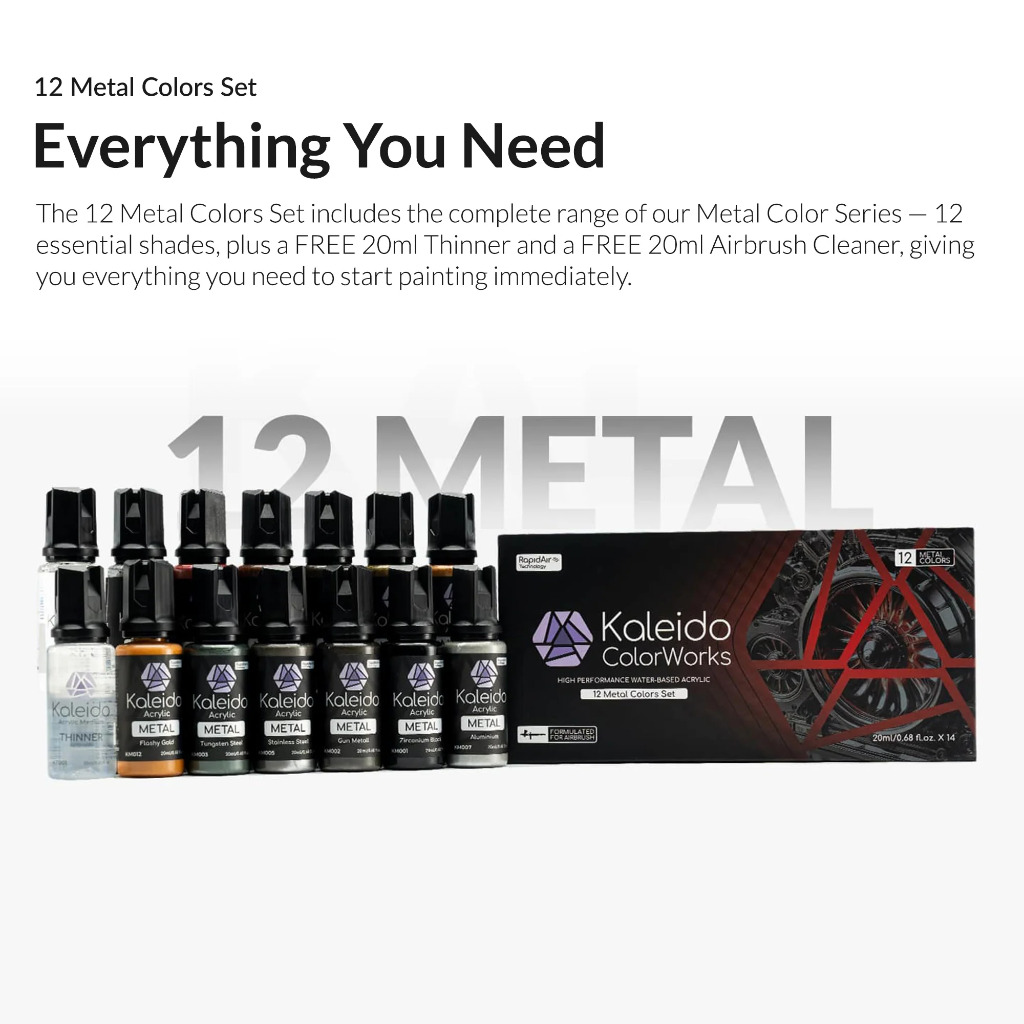 Kaleido Colorworks - 12 Color Metal Set 2