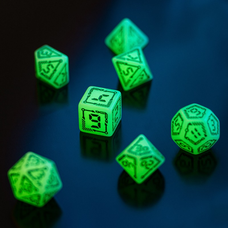 Digital Glowing Dice Set 8
