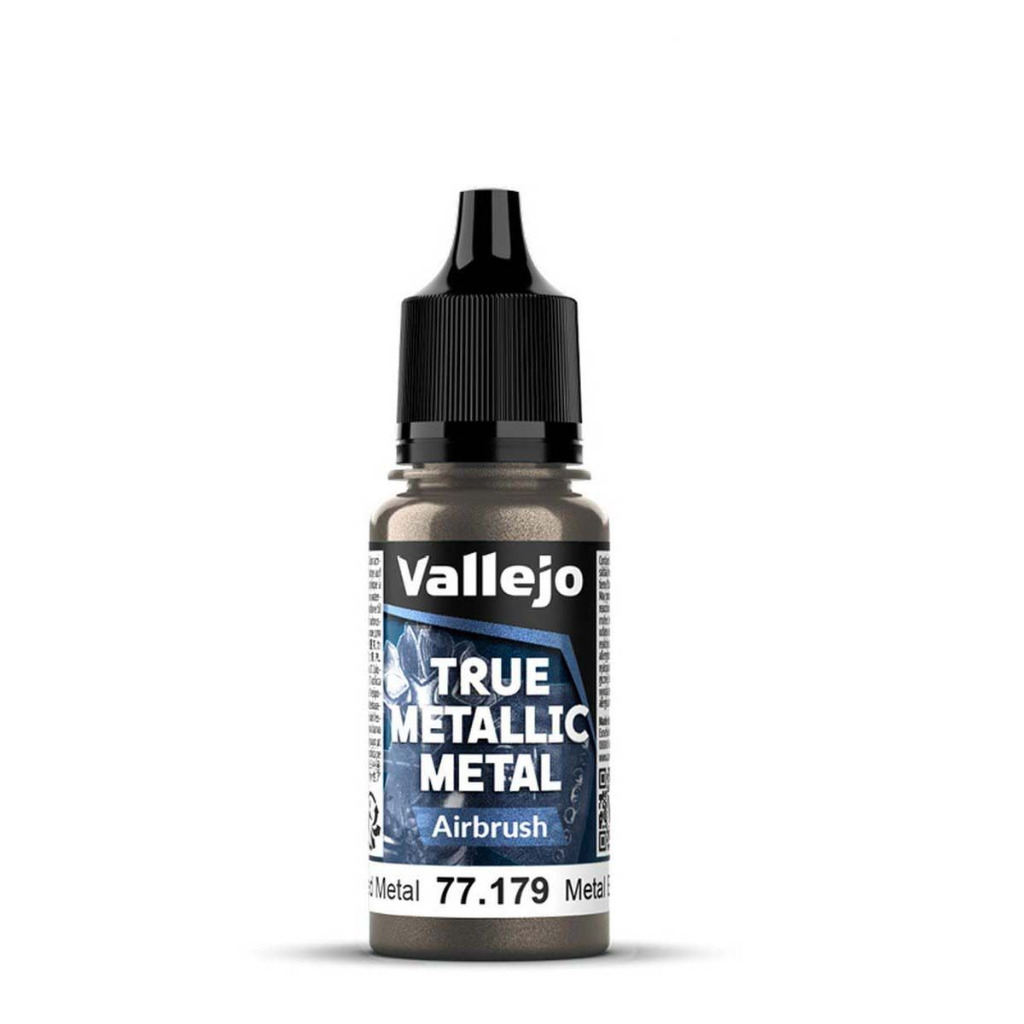 Vallejo True Metallic Metal: Aged Metal - Airbrush - 18ml 1