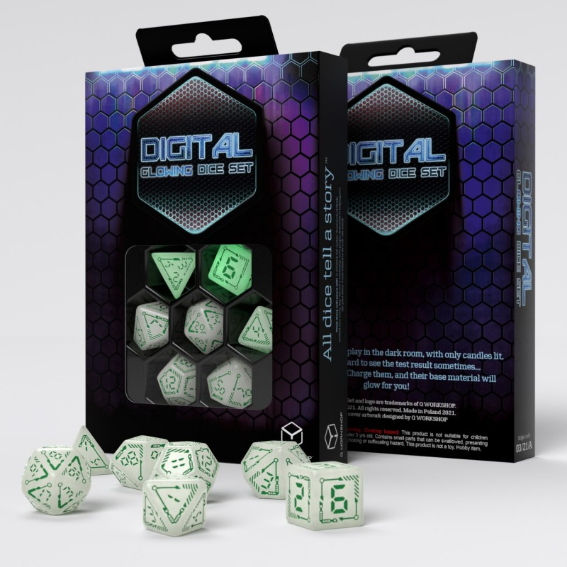 Digital Glowing Dice Set 4