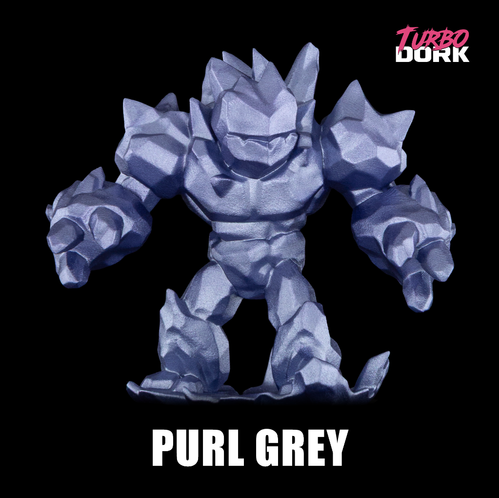 Turbo Dork: Purl Grey Metallic Acrylic Paint 22ml Bottle 2