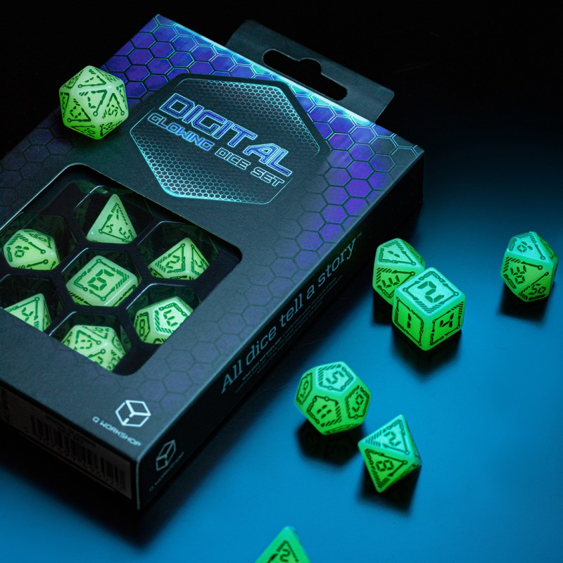 Digital Glowing Dice Set 6