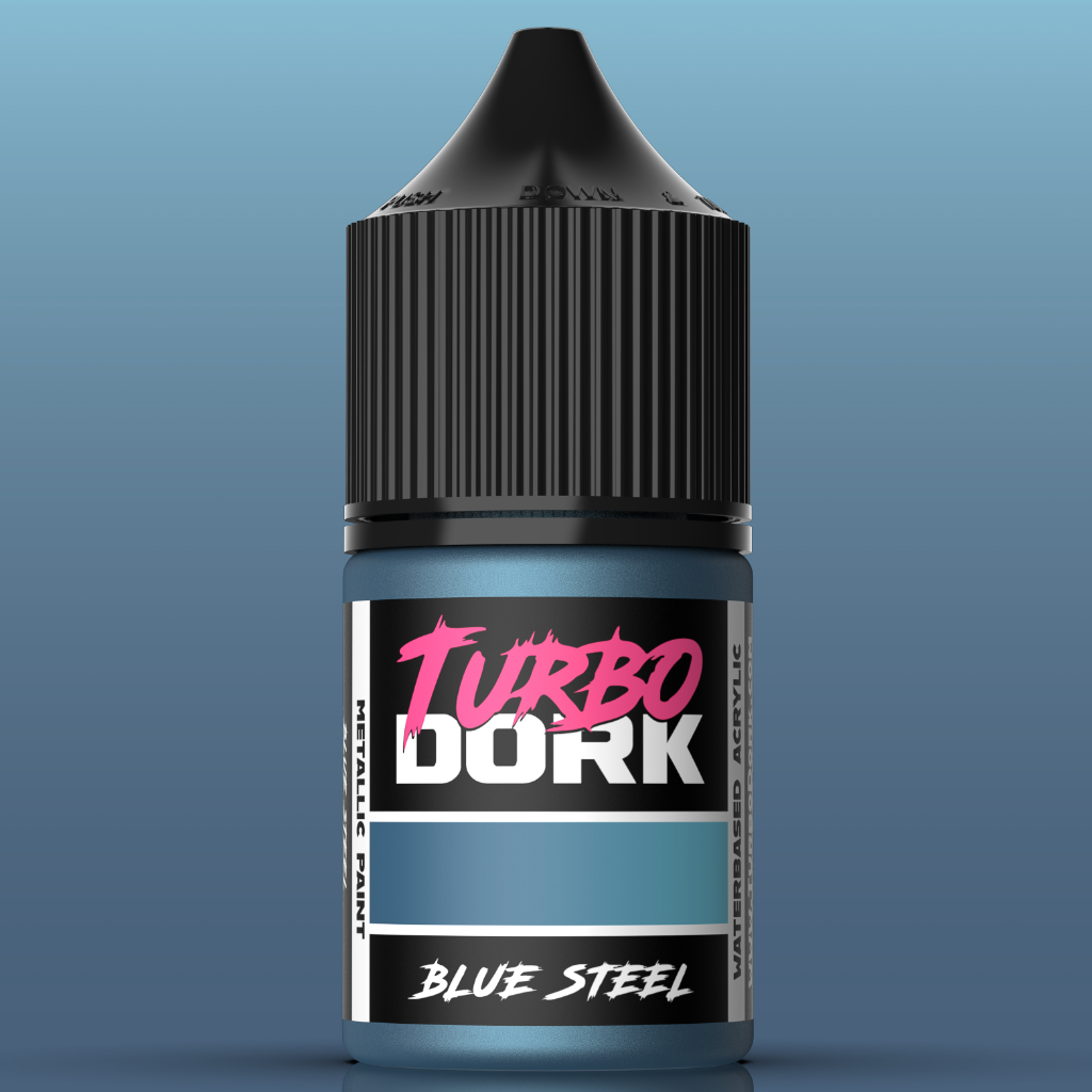 Turbo Dork: Blue Steel Metallic Acrylic Paint 22ml Bottle 1