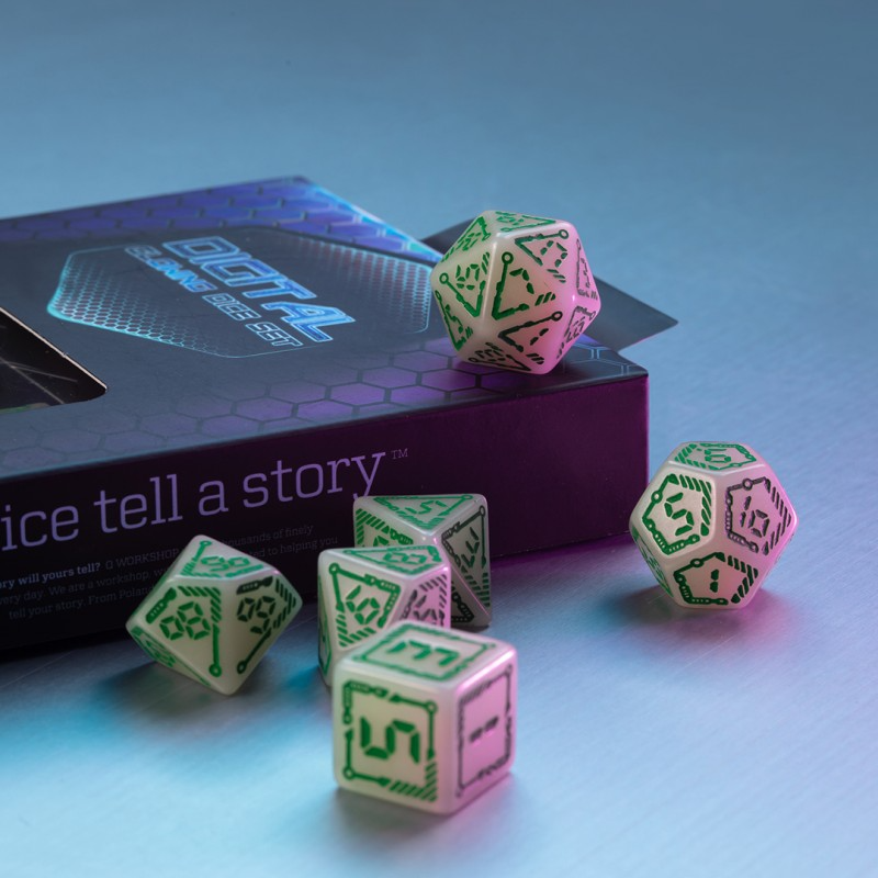 Digital Glowing Dice Set 5