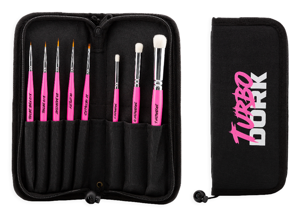 Fauxlinsky Brush Set with Stand Case (8 Brushes) 2